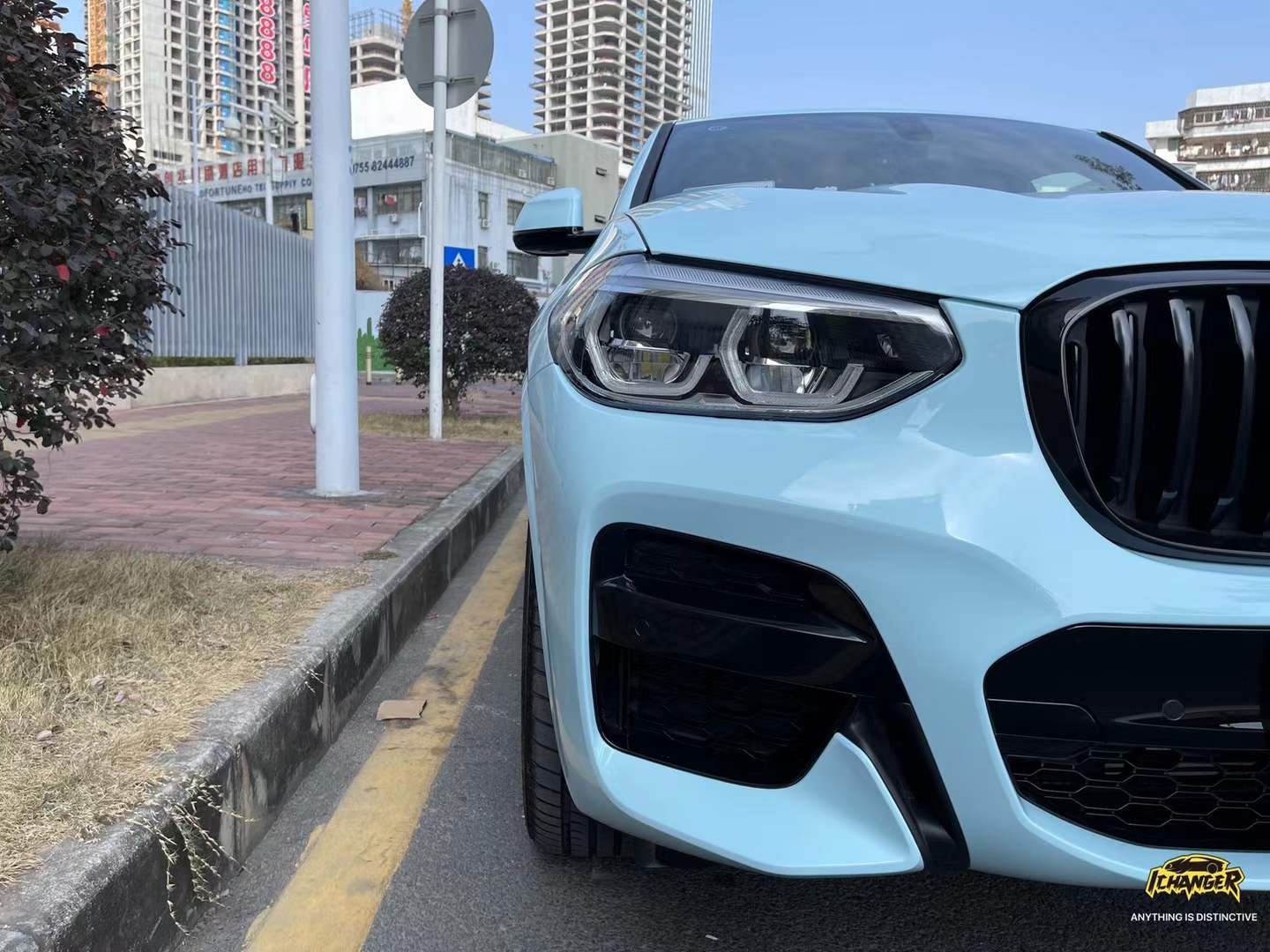 清爽大气海风蓝ichangericr改变者改色膜宝马x4案例