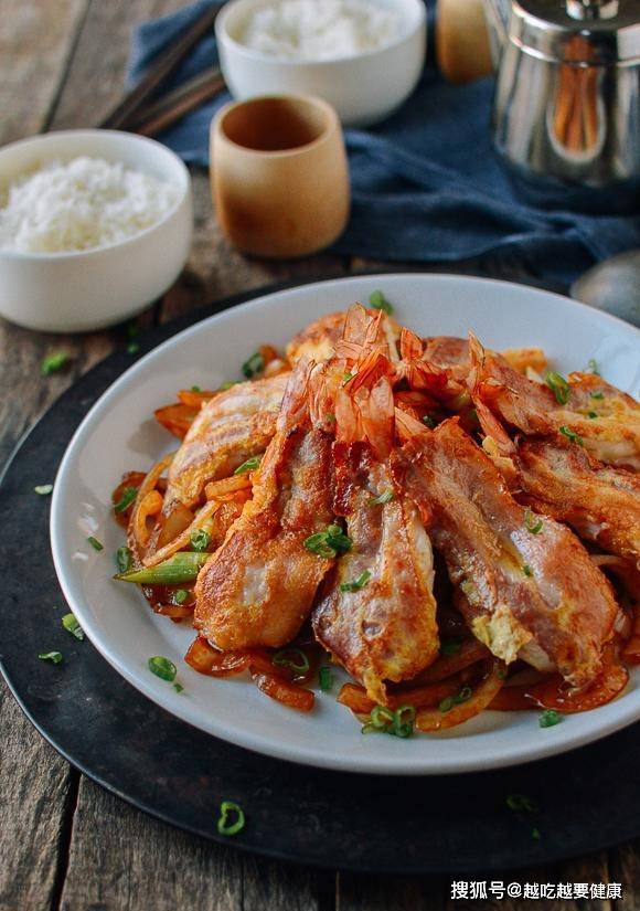 原创漂洋过海的美式中餐培根蝴蝶虾虾肉鲜嫩可口外焦里嫩