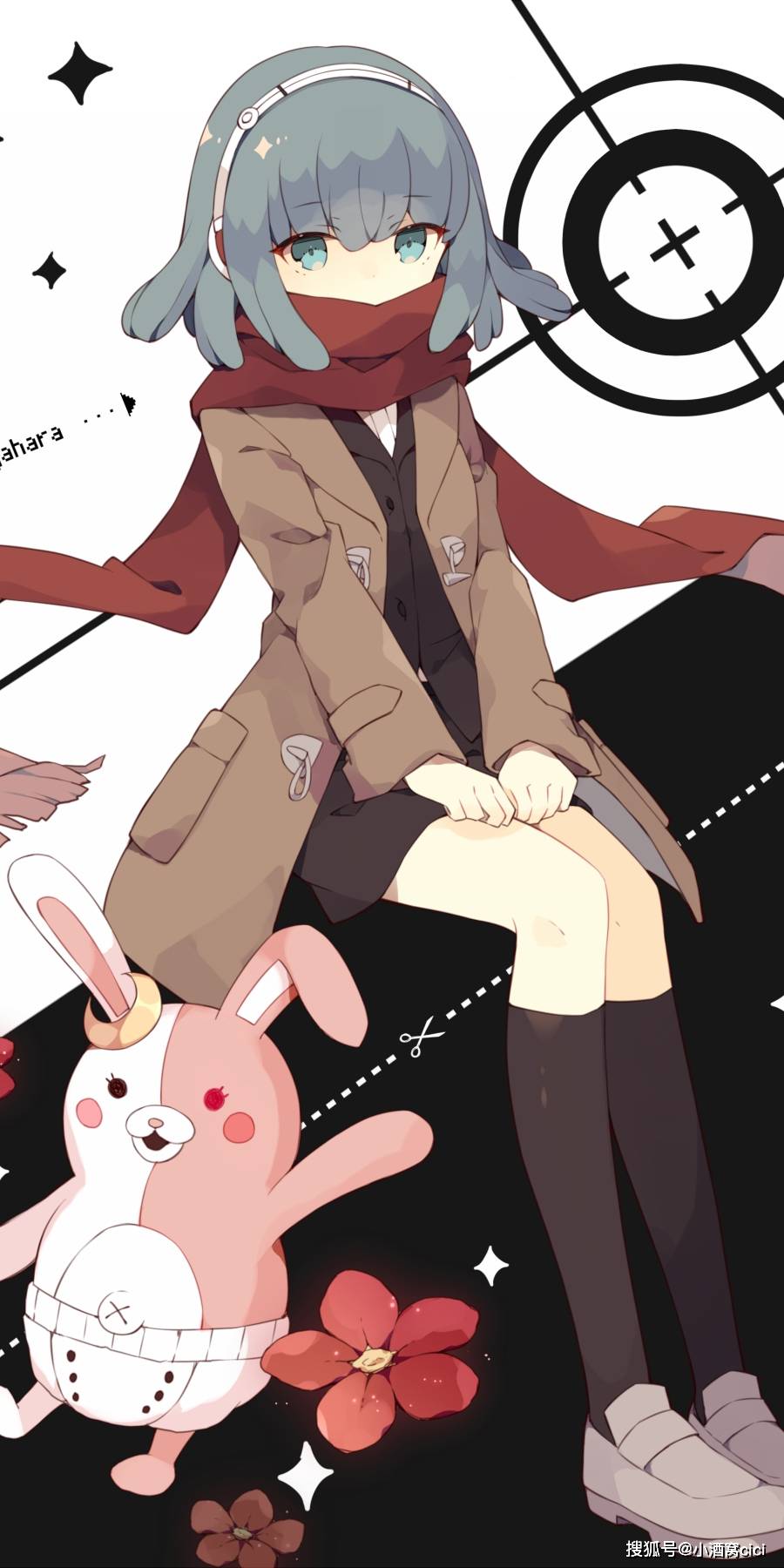 弹丸论破月光原美彩动漫全面屏壁纸三代里最萌的女孩