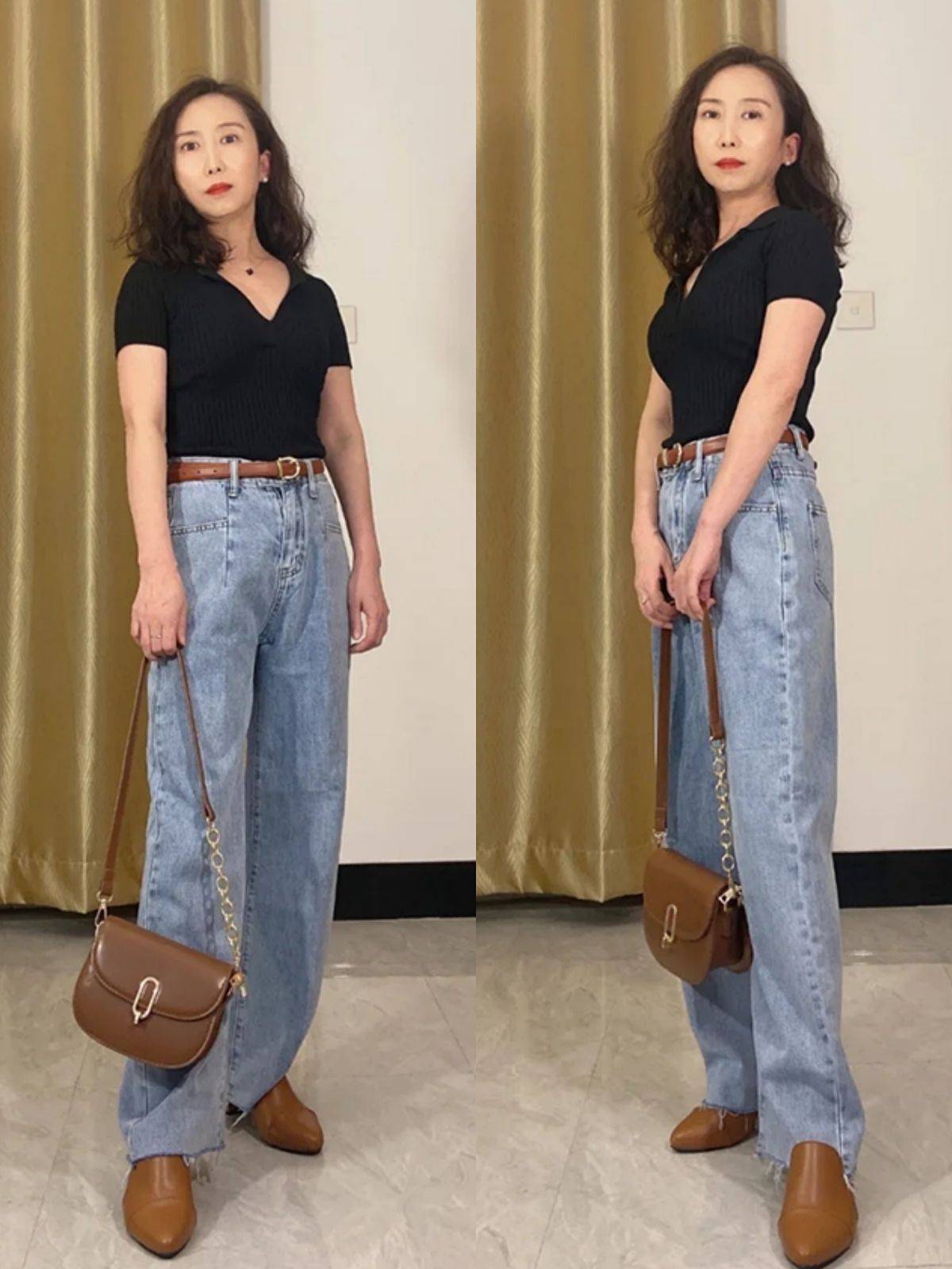 原创女人年过50岁少穿紧身裤阔腿裤配这几种上衣优雅得体又知性