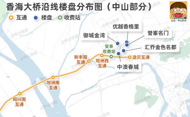 終於弄懂了深中通道中山到底有幾個出口