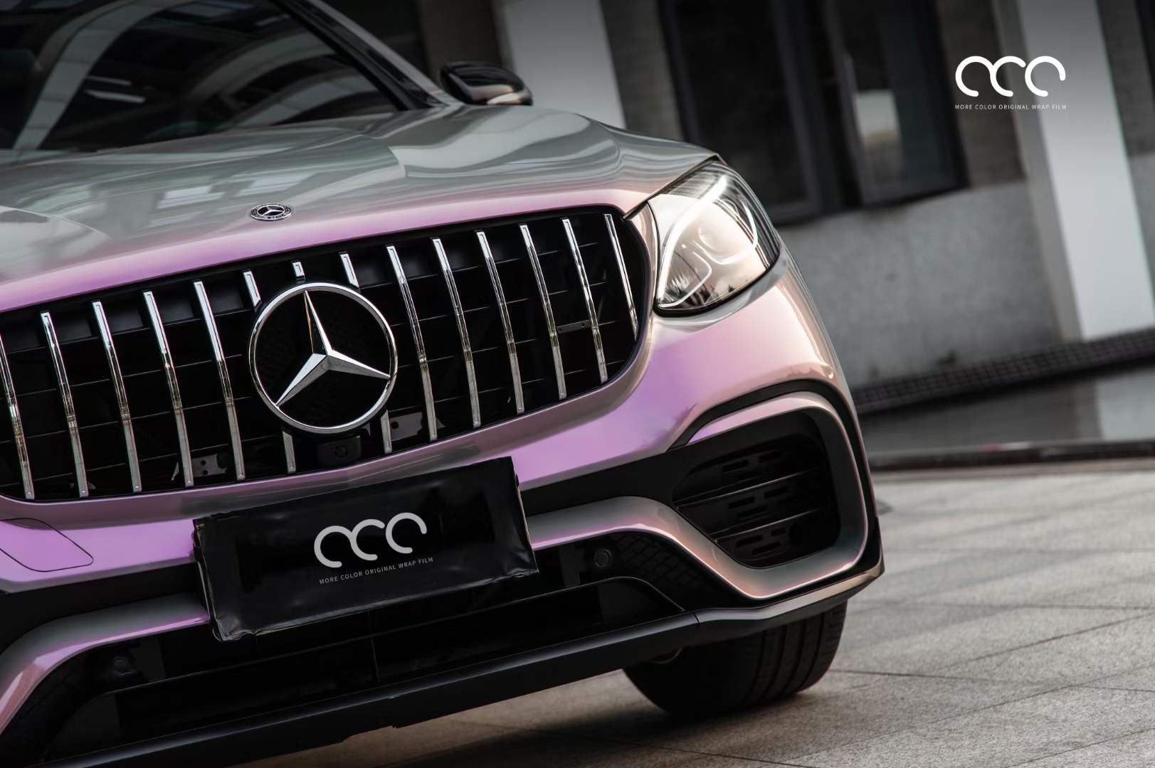 奔驰glc200贴膜mcwrap漫彩改色膜梦幻灰
