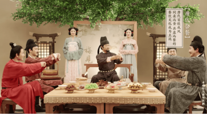 02这些细微之处,据说梅见夜宴制作团队是根据沈从文的《中国古代服饰