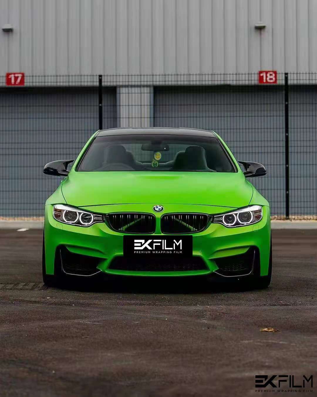 ekfilmek改色膜案例分享宝马m4改色荧幻绿