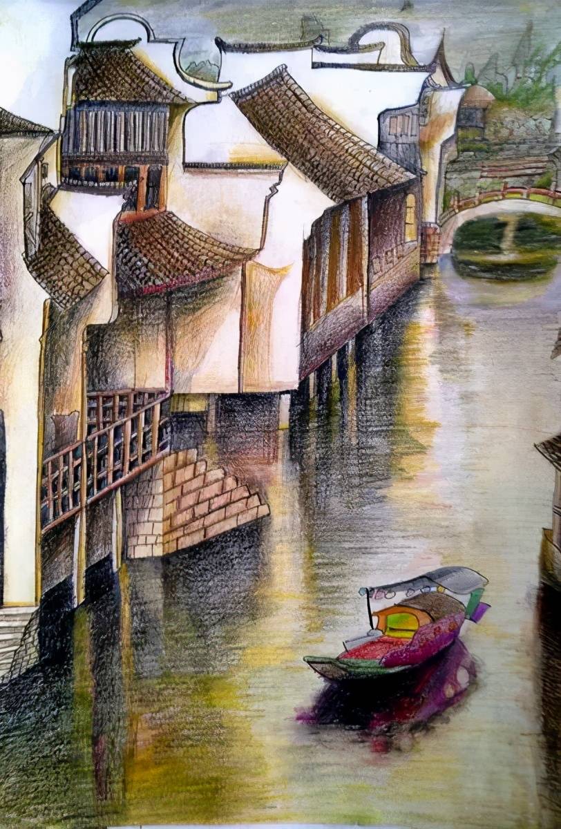 烟雨江南,美丽富饶的水乡之景_画名