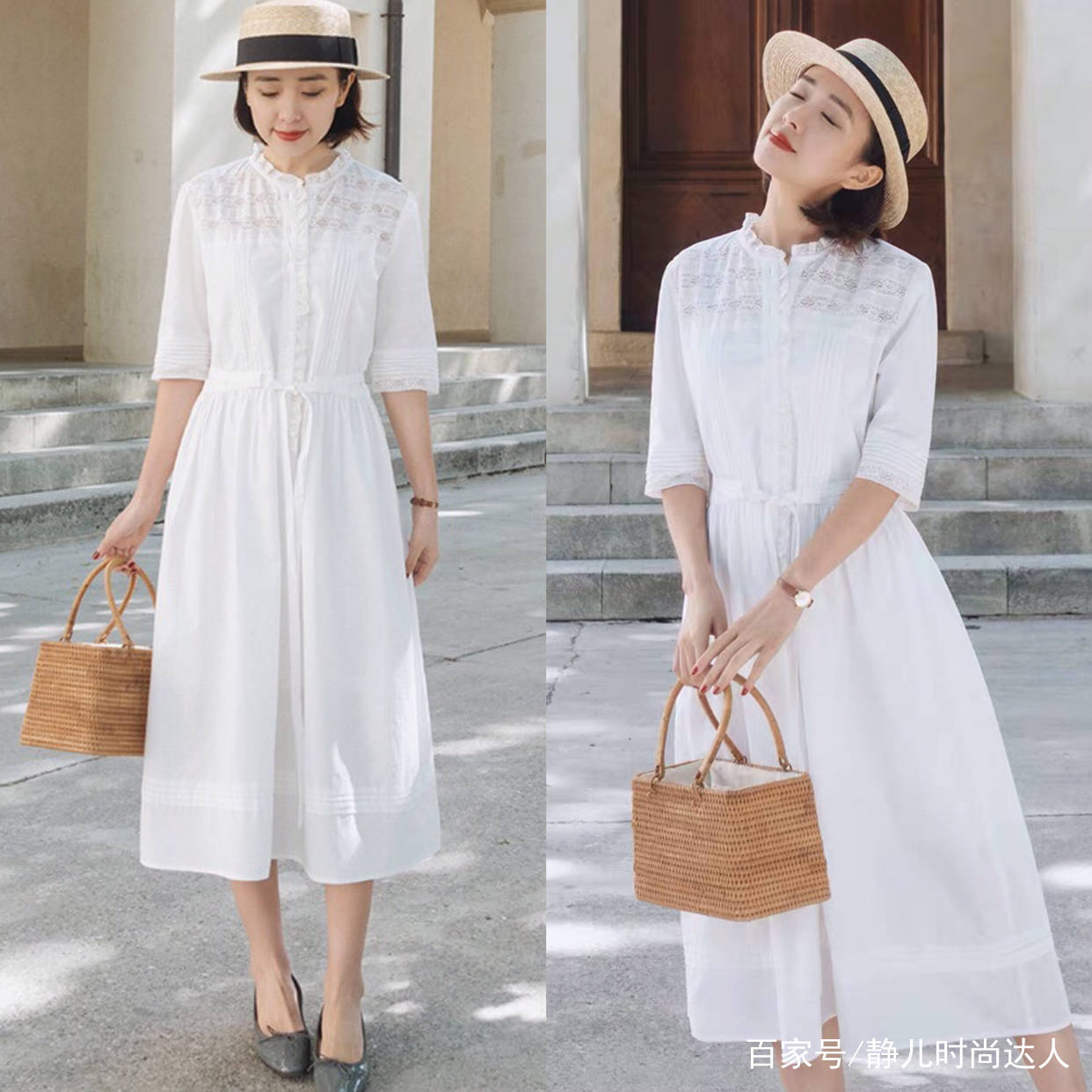 面料|纯色连衣裙，简单美丽，费心搭配效果都追不上TA！