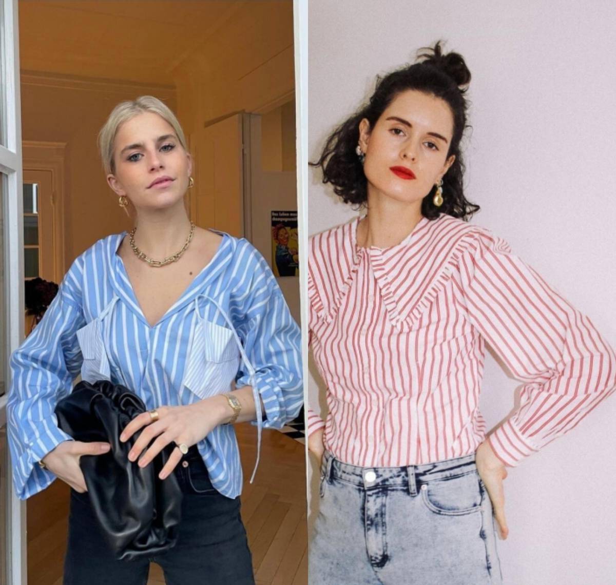 身材|条纹衬衫的清爽谁知道？胖瘦的妹子都能穿，选对款式老时髦了