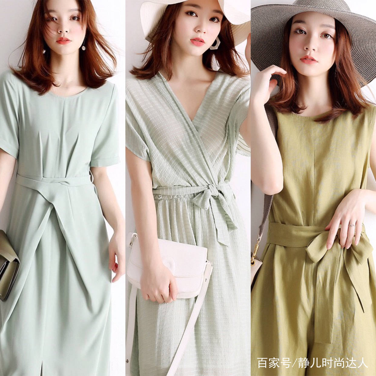 面料|纯色连衣裙,简单美丽,费心搭配效果都追不上TA!