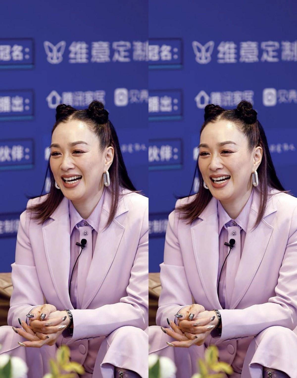 发型|钟丽缇为了扮嫩挺拼的，扎了个“便便头”，但脸上皱纹出卖了年纪