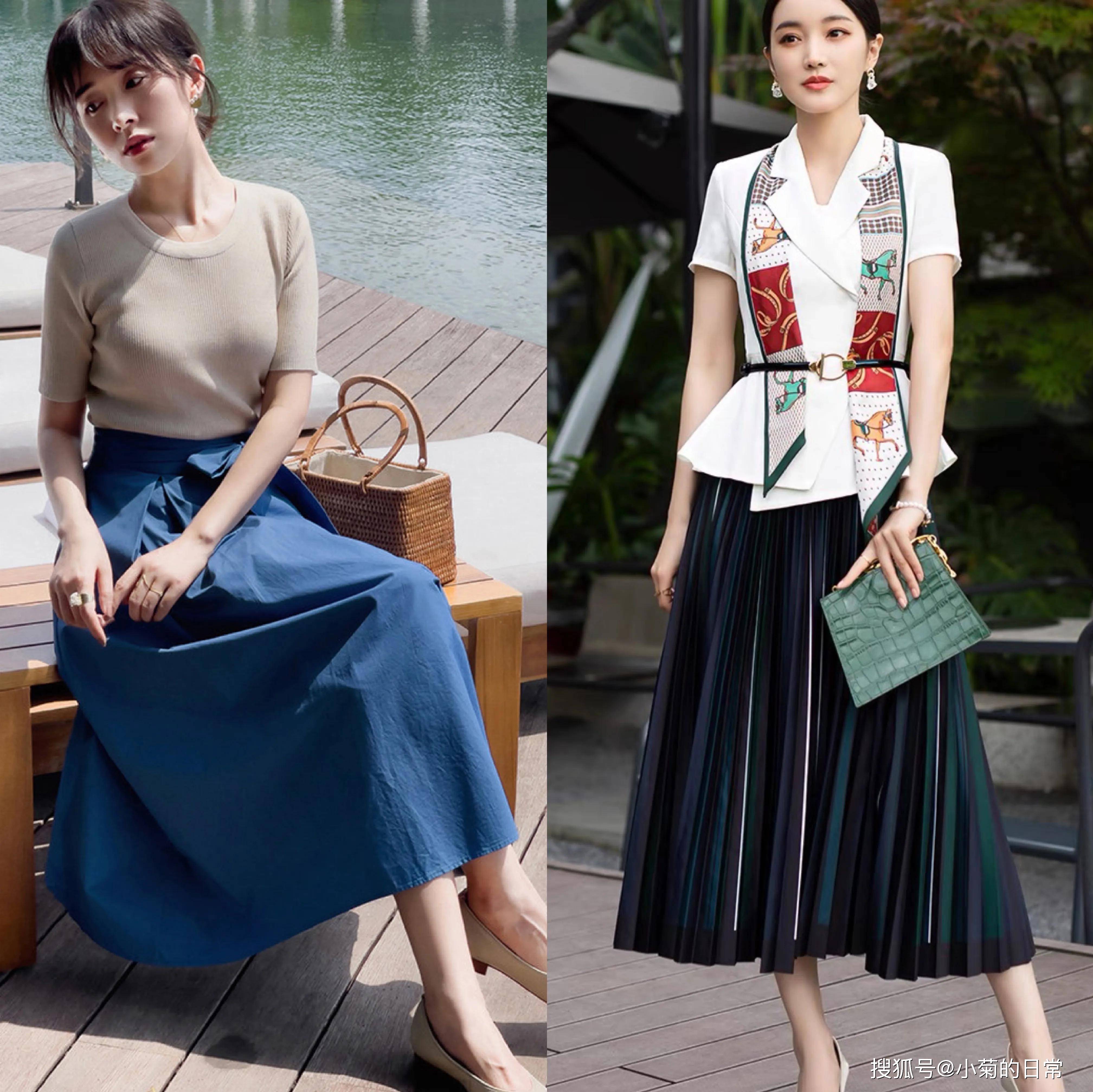 设计|三伏天热,教你“半裙+小衫”的正确穿法,40女人穿年轻像20