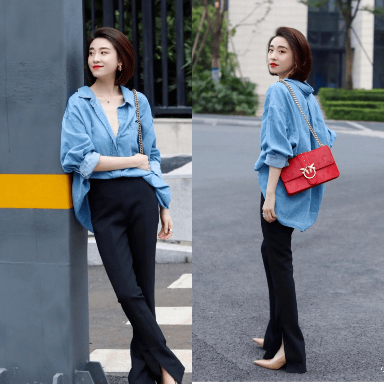 示范|知性、时髦又气质!8套衬衫简约穿搭示范,上班装就该这么穿