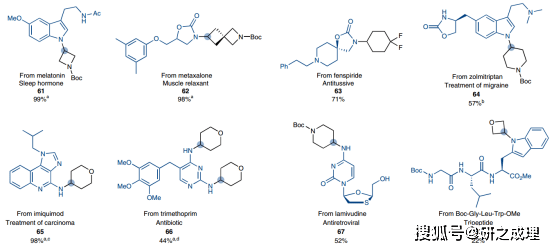 ▲图5| 复杂的生物活性物质的晚期(late-stage)n-烷基化反应。要点:● 图5