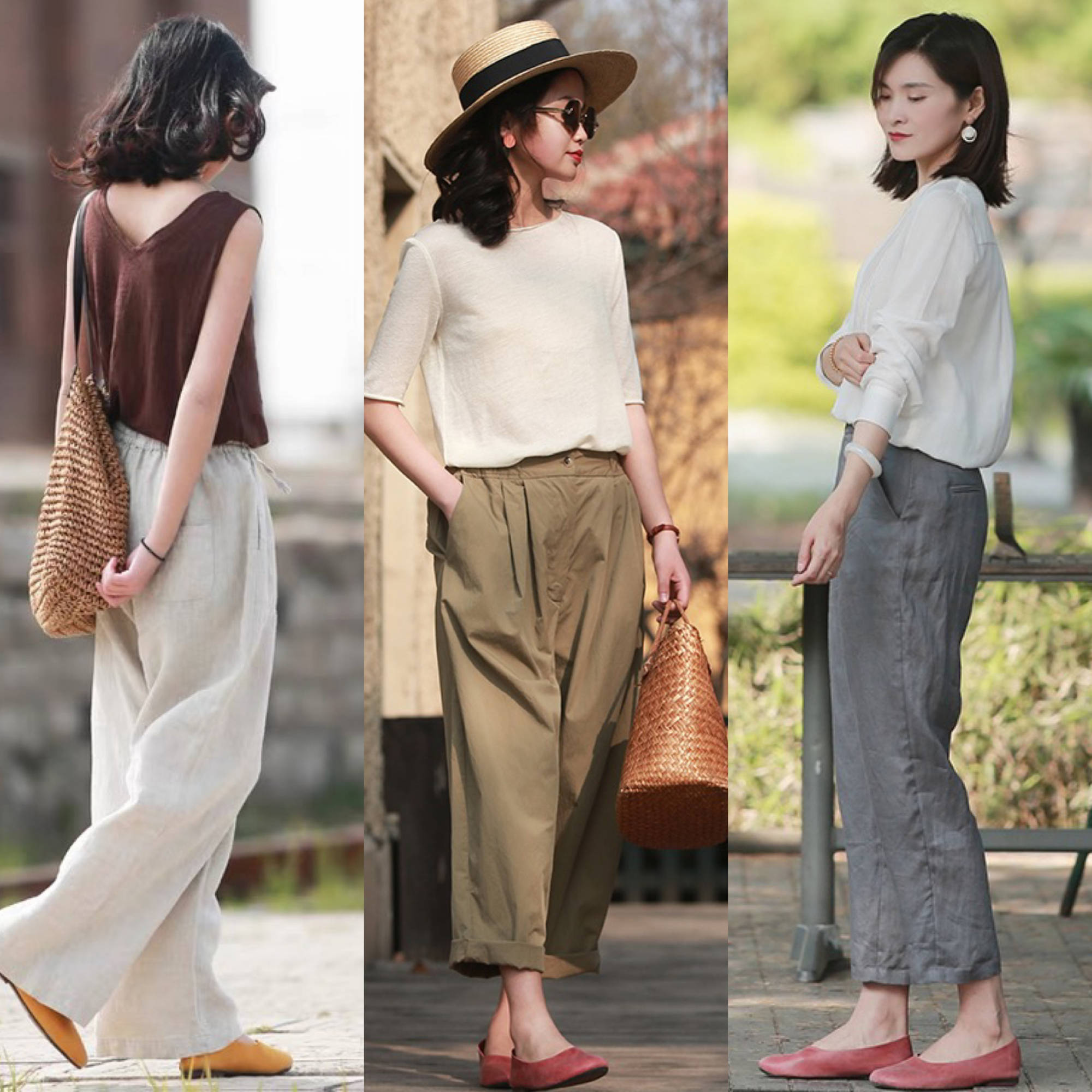 三伏天就穿棉麻,舒适慵懒又放松,有着简单的美_女生