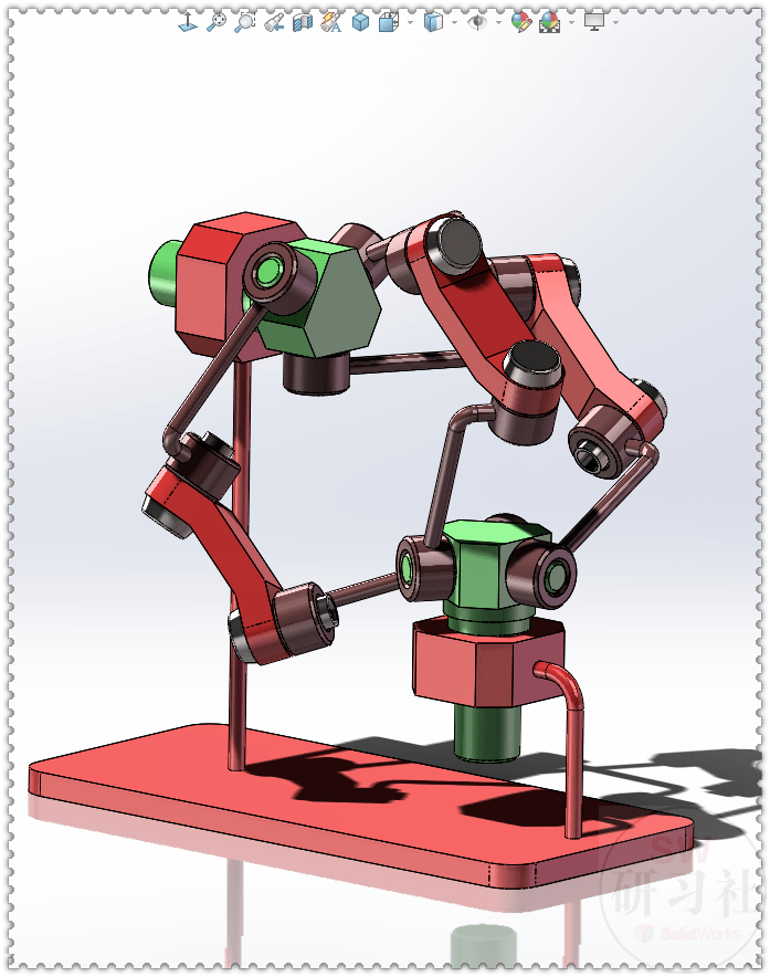 用solidworks制作的球面角传动装置