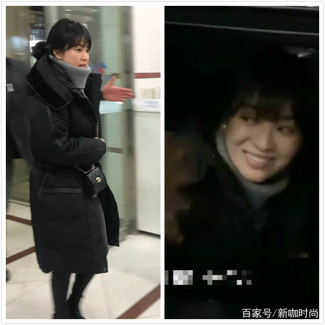 黑色|宋慧乔这次不凹造型了,为保暖穿厚羽绒服搭高领毛衣,脸还是美的