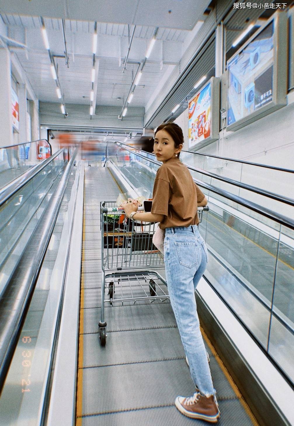 牛仔裤|张子萱牛仔裤修长大长腿合集