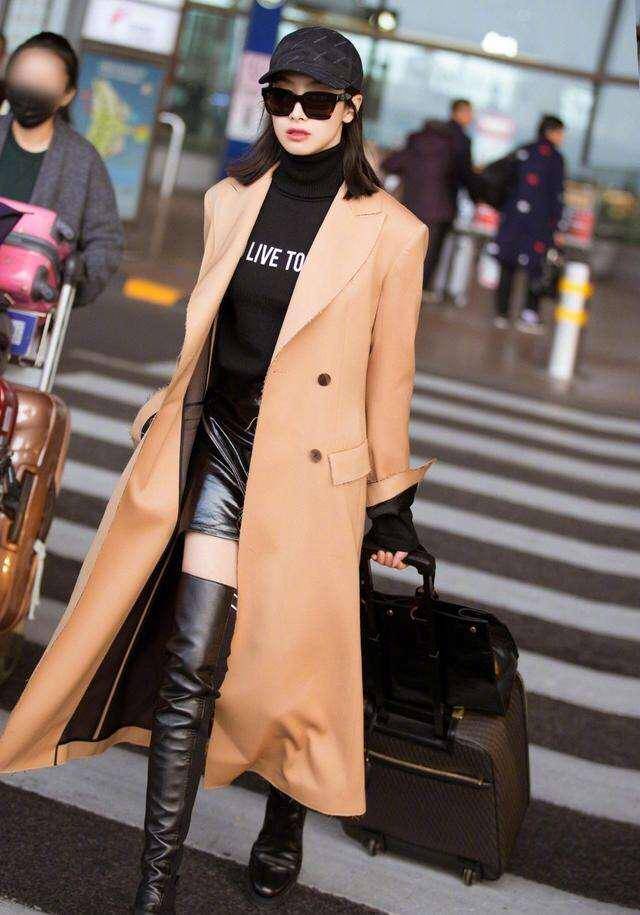 显得|金鹰女神宋茜是个“靴子控”，不管搭裙子还是裤子，时髦又显腿长