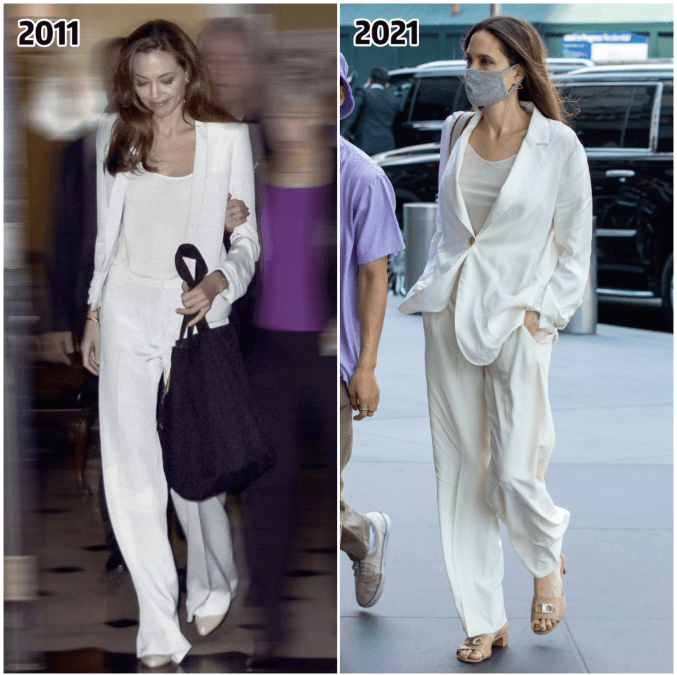 朱莉|朱莉还在穿10年前“旧衣服”，这几件都好经典，优雅百搭还提气质