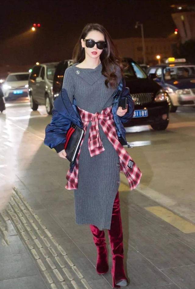 颜色|真正穿衣讲究的女人，都喜欢羽绒服里面搭裙子，时髦有型又不显胖