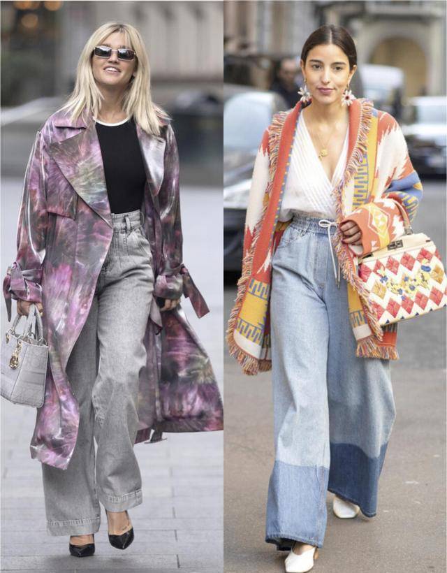 颜色|百搭御寒的牛仔阔腿裤你get了吗？秋冬季节入手一件，时髦又拉风