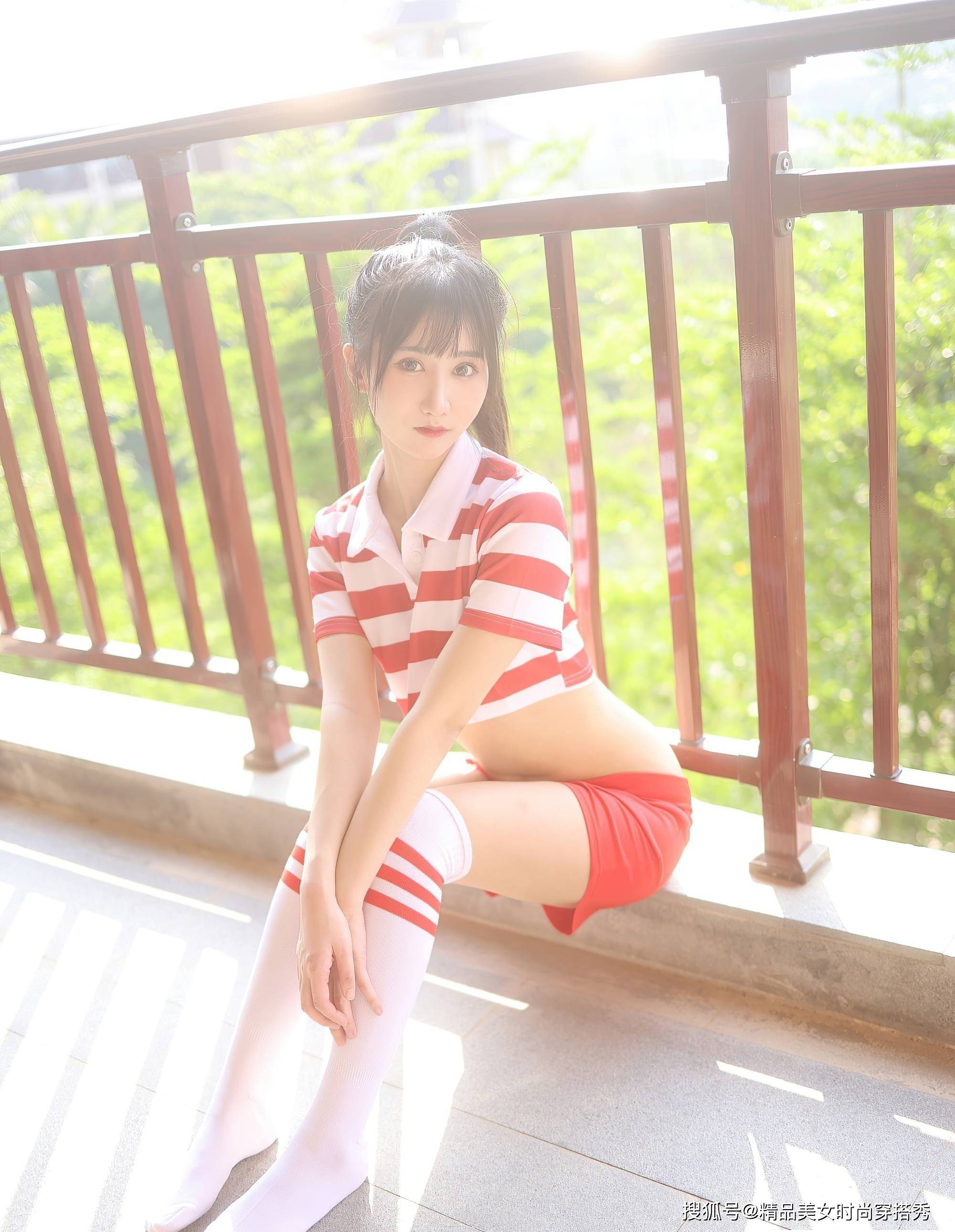 短裤|红色的休闲运动套装，满满的青春活力