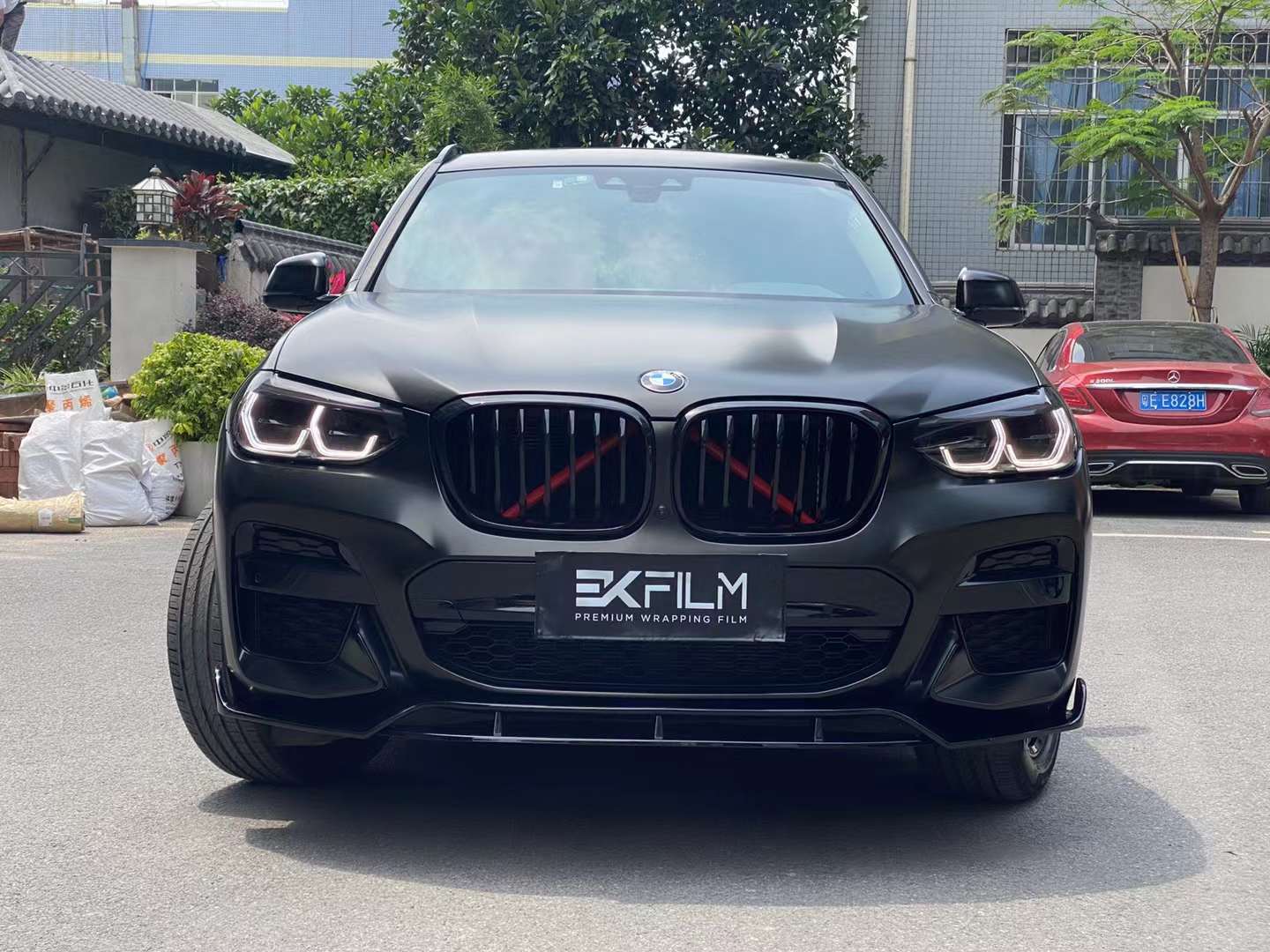 宝马x3贴膜ekfilmek改色膜陶瓷黑