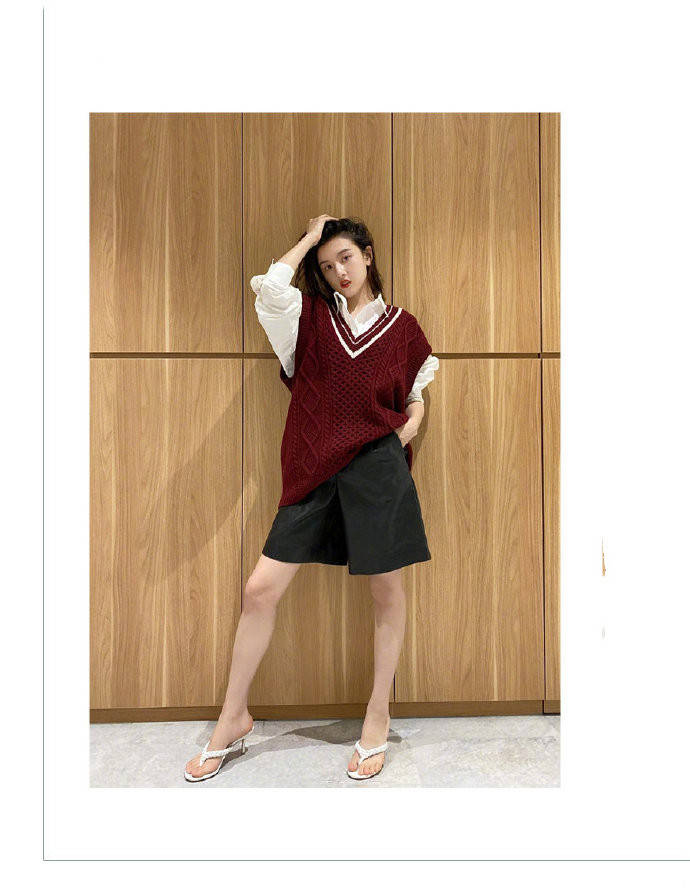 Skill|“凤凰传奇”玲花穿着真时髦，叠穿针织马甲造型减龄，看着挺年轻