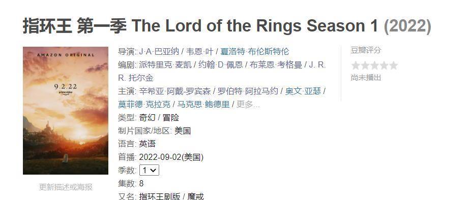 因为|斥资10亿美元的美剧《指环王》宣布定档!网友:甘道夫会出现吗?