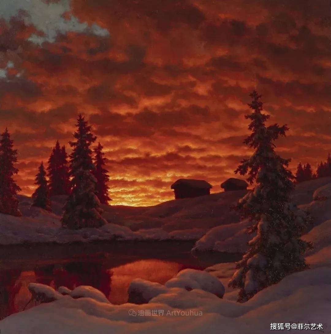 光与雪的大师俄罗斯画家伊万费多罗维奇油画作品欣赏