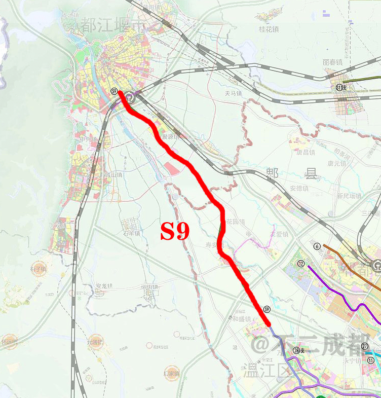 s12(龙潭寺-青白江-广汉-德阳市)成都市域铁路s12线,大致走向为:龙潭