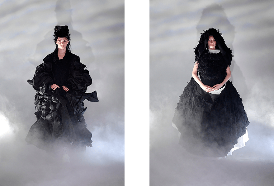 黑色|Comme des Garcons 2021秋冬系列，大量黑色会感到诡异吗？想象力和创造力时髦