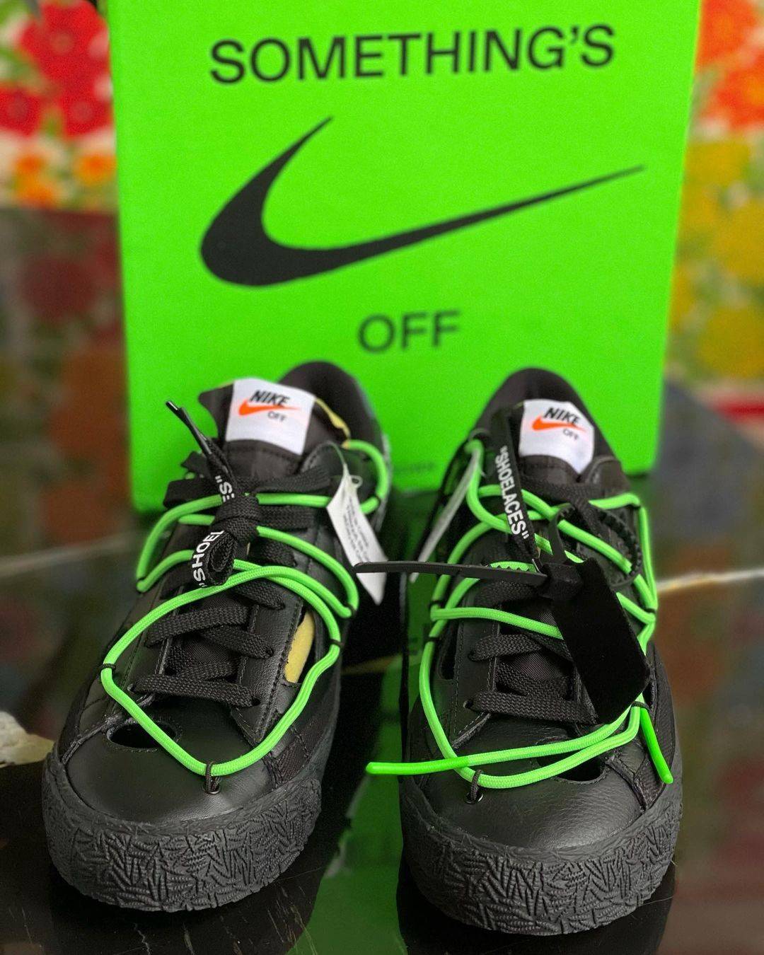 细节|OW x Blazer 实物细节曝光！网友：这鞋冻脚吗？