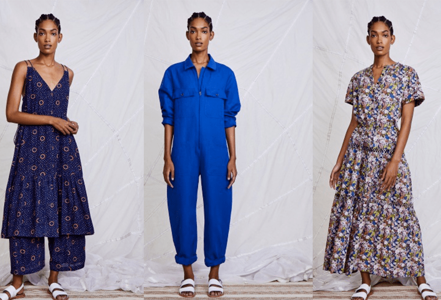 对比|Apiece Apart 2021春夏，蓝色与浅色调的清新，还有休闲、度假感