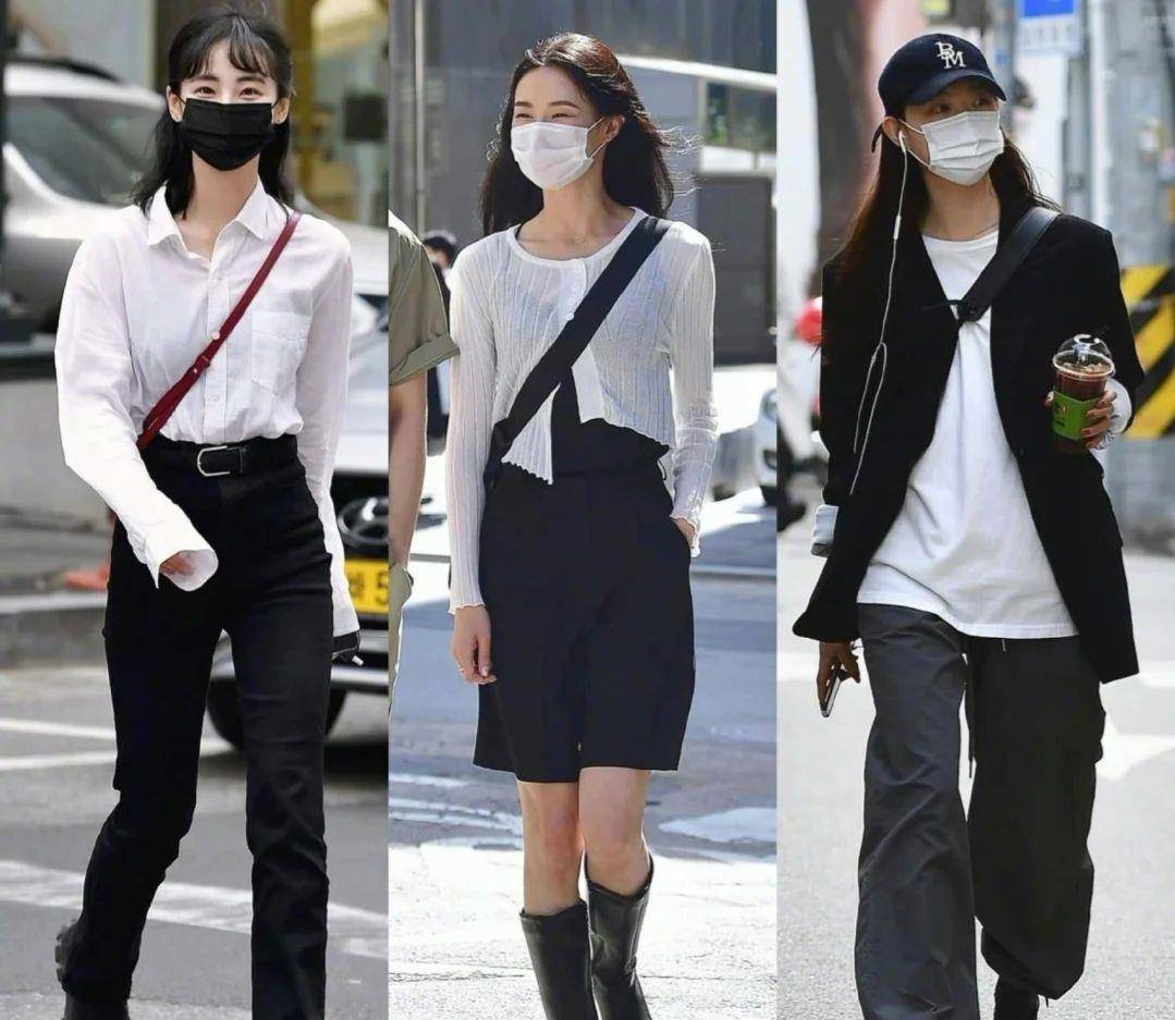 黑色|论“黑色系”搭配，就服韩国时髦精，出街装高级个性不失街头感