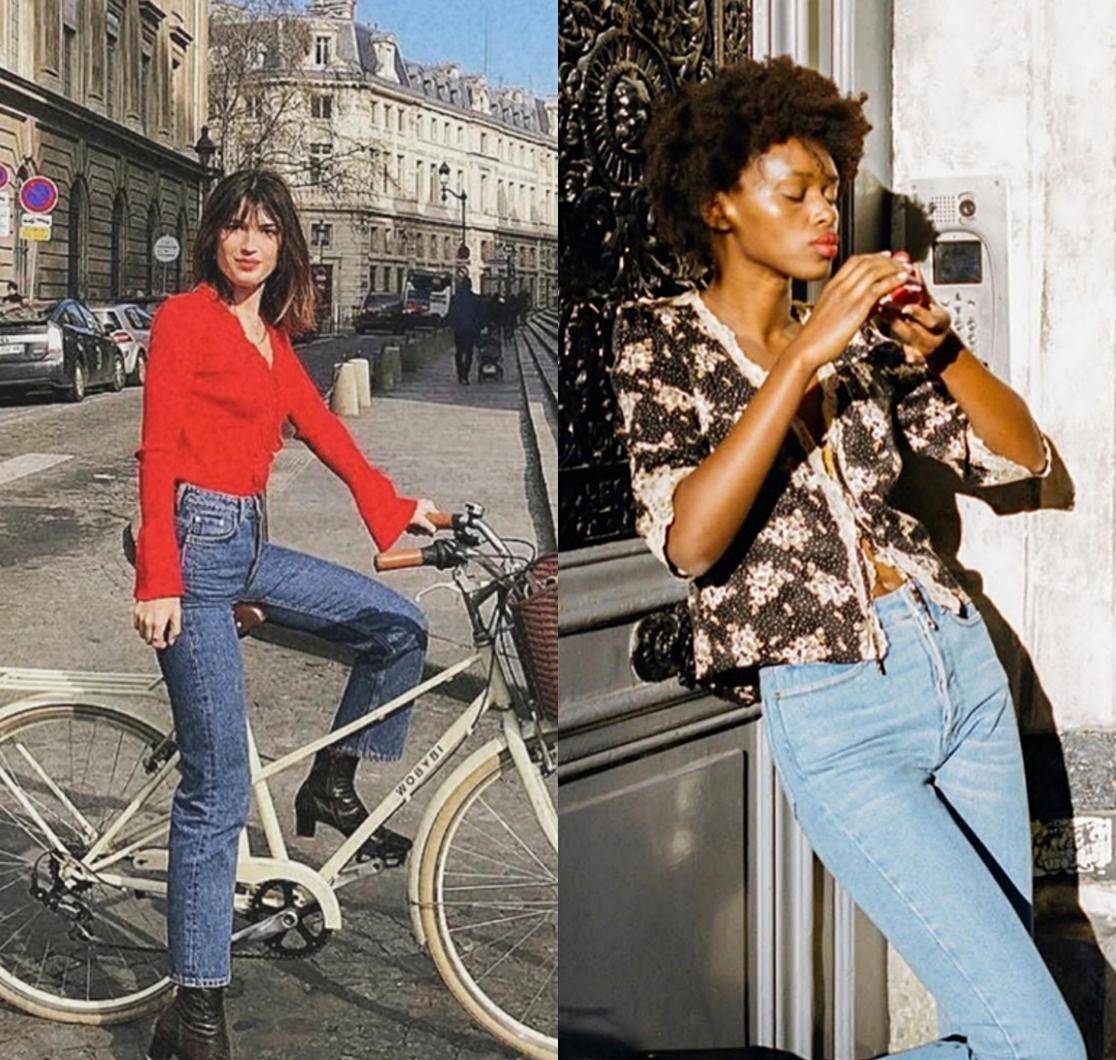 披肩|夏季穿衣没思路，照着学：直筒牛仔裤+“奶奶衫”，让你美到不行