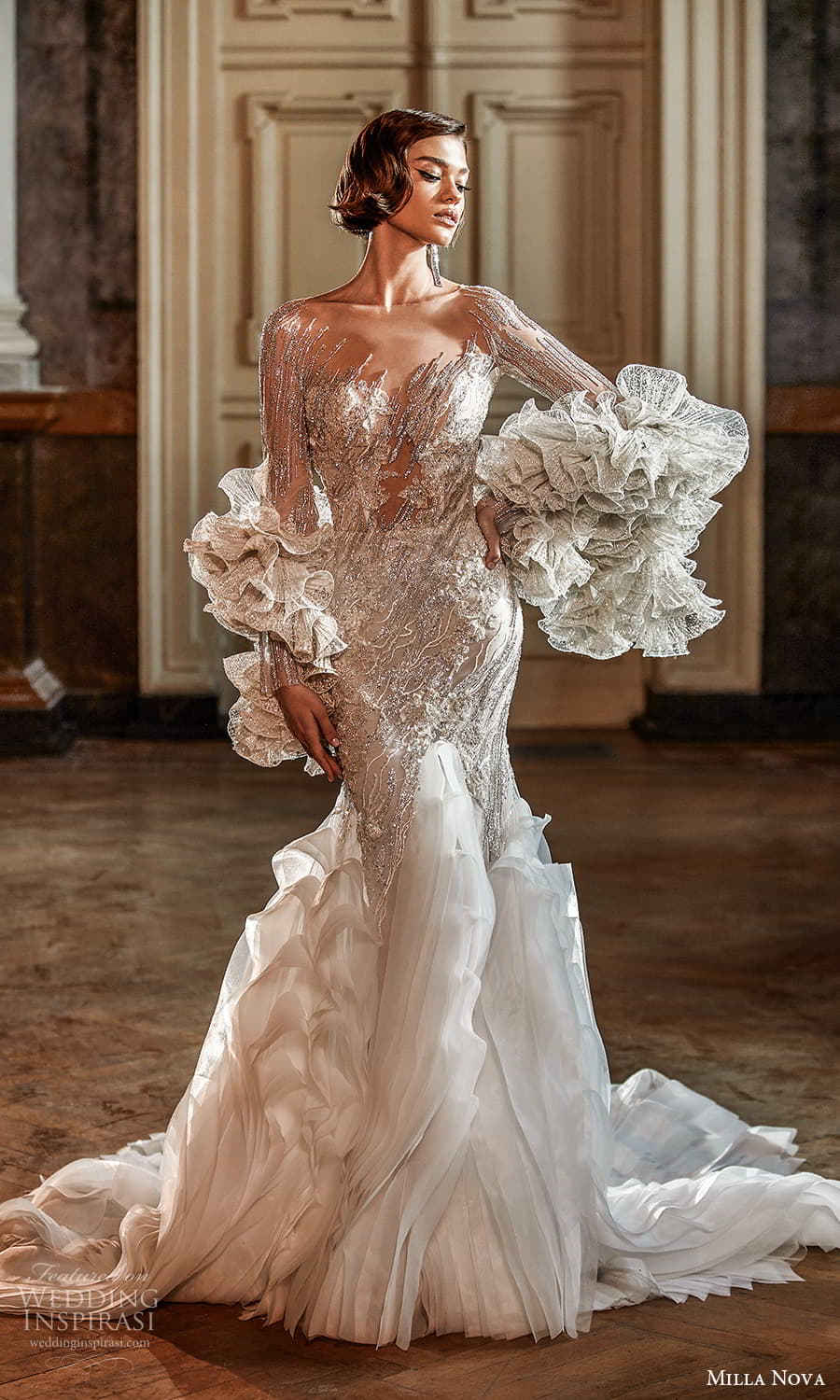 millanova2022royal婚纱系列奢华魅力舞会礼服