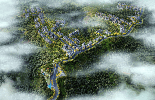 南川泽恺金佛东麓避暑房金佛山为大背景石梁河穿流而过依山而居风水