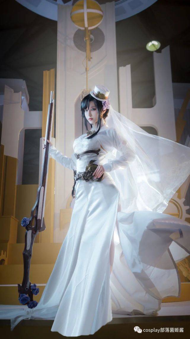 cos:碧蓝航线婚纱方舟cos正片@啊舞