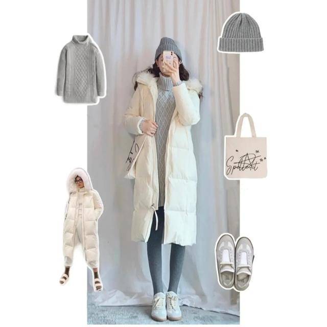 整体|羽绒服+连衣裙不要太少女！穿搭小白也能穿出时尚感！