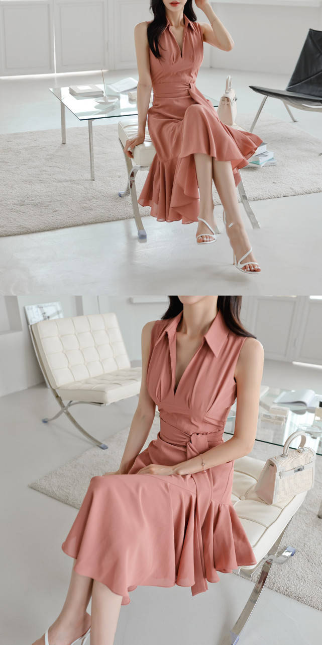 裙裙|非常少女粉嫩的颜色，勾勒出曼妙的身材也能够尽显优雅风情