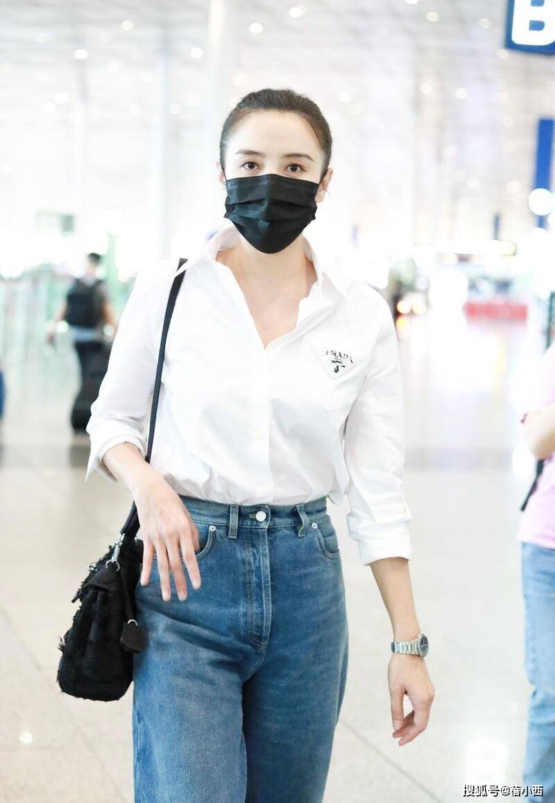 宋佳|宋佳的气质真是一等一的好,简单穿白衬衫+阔腿裤,就美出国际范