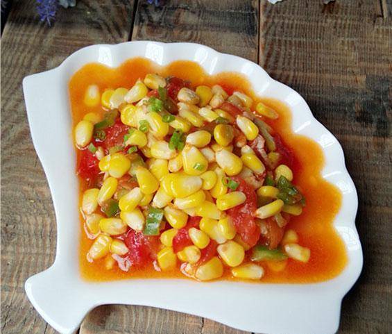 做法|美食推荐:番茄玉米丁,蒜蓉茄子,凉拌荷兰豆的做法