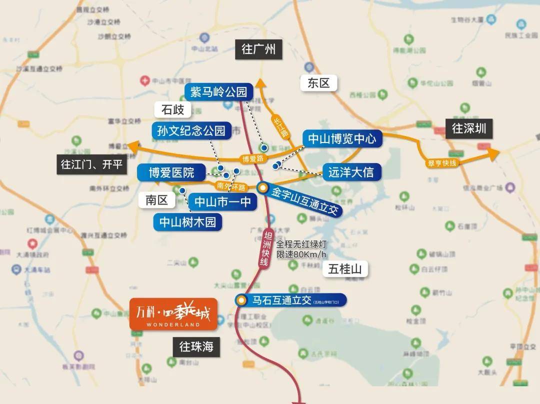 编辑【中山主城上车盘】坦洲快线6公里0红灯直达东区cbd,1/2东区价享