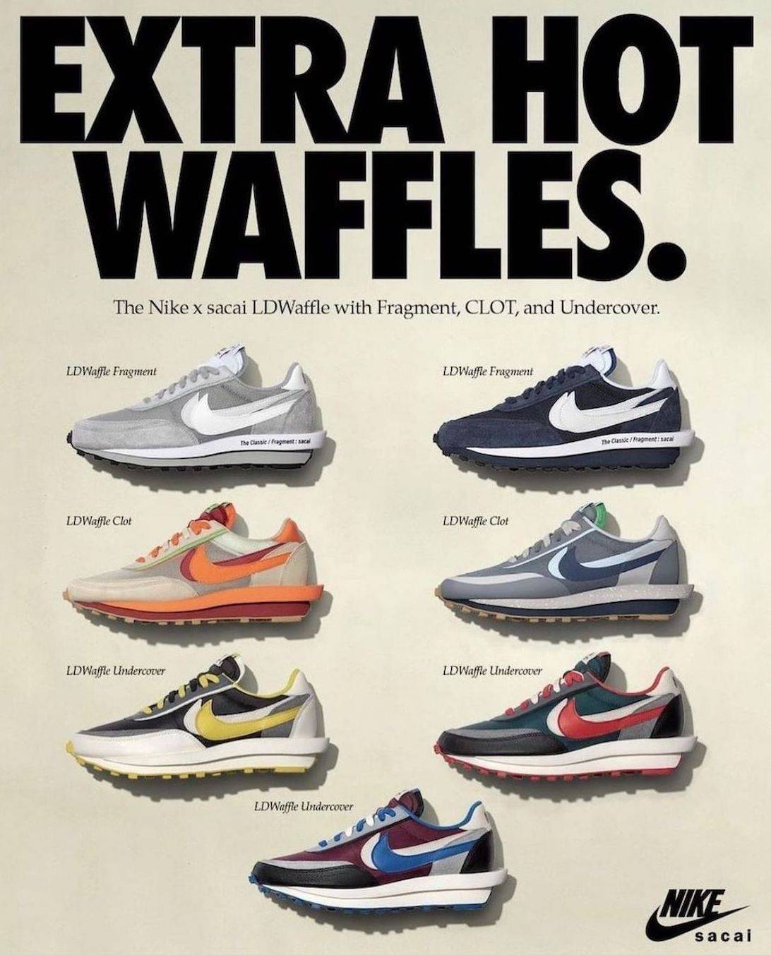 材质|冠希亲晒！CLOT、闪电联名 sacai x Nike 发售信息泄露！