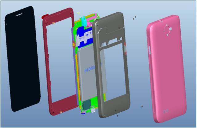 一款智能手機結構畫圖思路