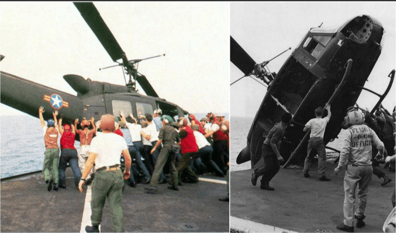 1975年4月,南越当局彻底失败近在眼前,从4月18日开始,美国海军往西贡