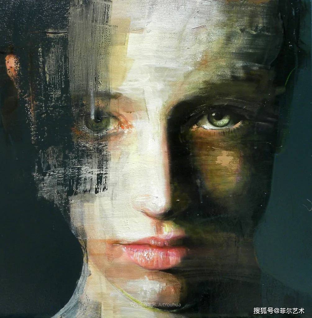 沉思的灵魂,一双直击内心深处的眼睛 意大利女画家罗伯塔 科尼油画作品欣赏