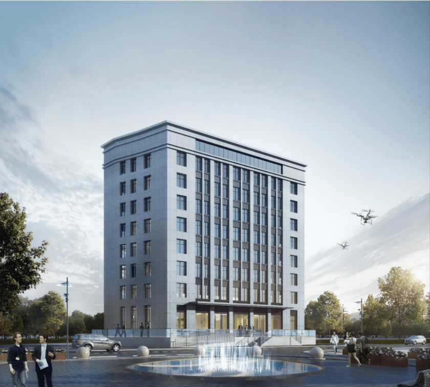 金泰国际三期两地块过规,将建一栋高层综合楼,两层地下建筑