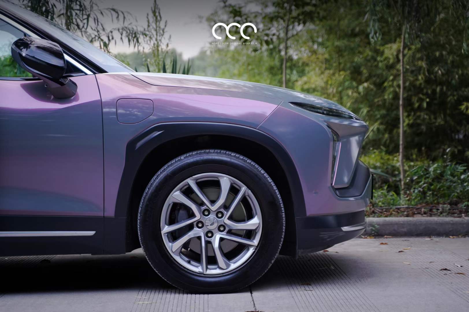 蔚来es6汽车贴膜漫彩改色膜pet星空灰魅影