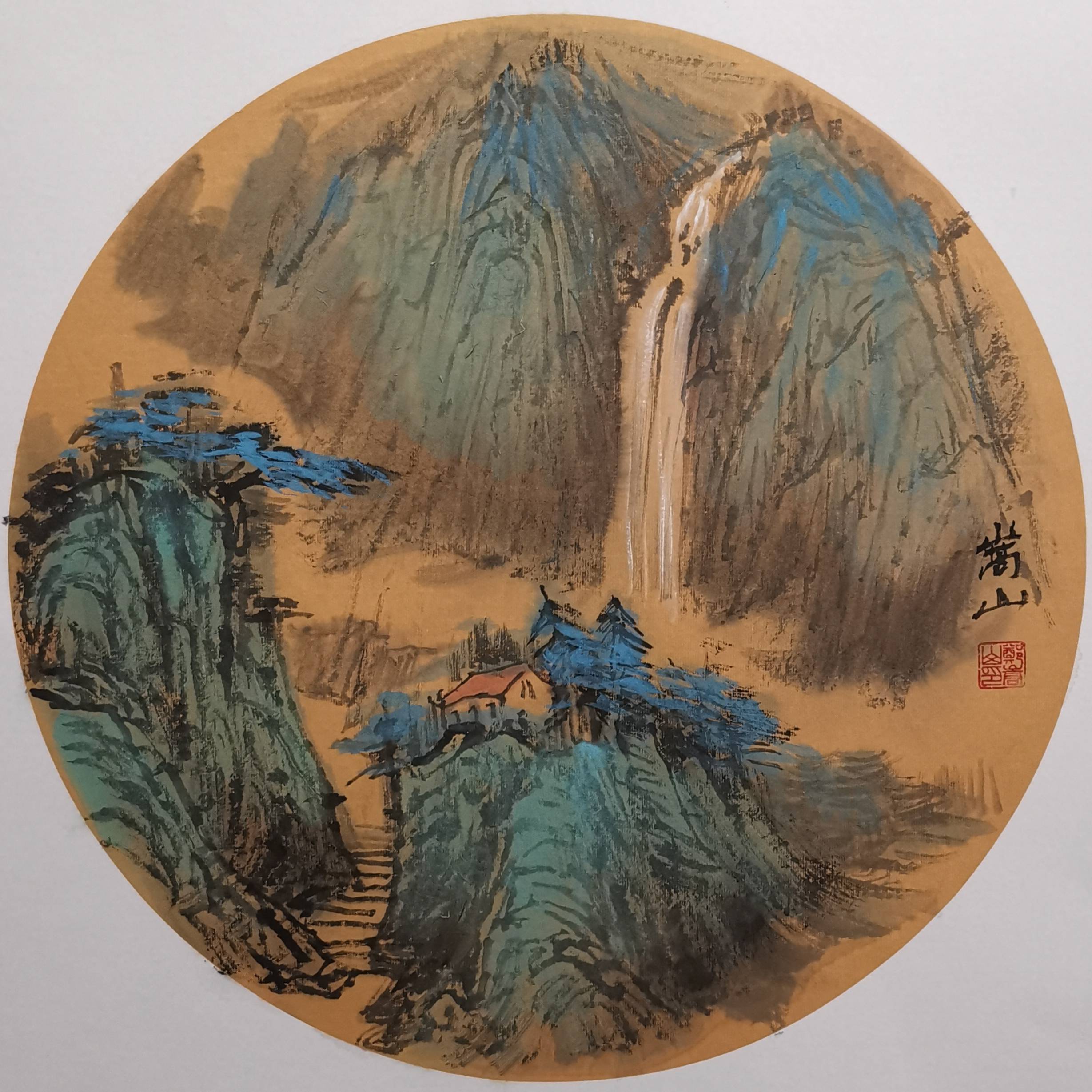 画家郑嵩山国画作品山水系列